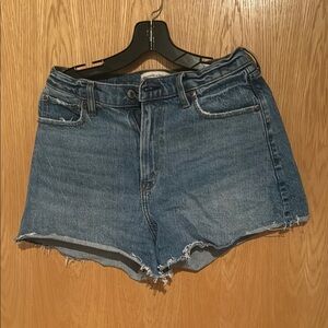 Abercrombie & Fitch 90’s relaxed cutoff short high rise Blue Denim Shorts